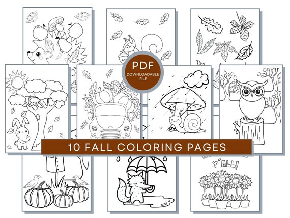 Fall Coloring Pages, Fall PDF, Fall Coloring Printables, Thanksgiving Coloring Pages, Fall Activity Sheets, Autumn Coloring Pages