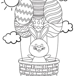 Páginas para colorir de Páscoa, páginas para colorir de Páscoa em PDF, imprimíveis de Páscoa, folhas para colorir de coelhinhos, páginas para colorir de sexta-feira santa, página de atividades de Páscoa imagem 7