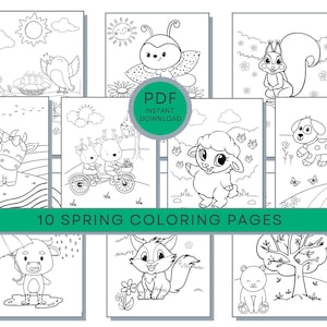 Spring Coloring Pages, Spring PDF, Spring Printables, Spring Coloring Sheets, Spring Coloring Pages, Spring Activity Coloring