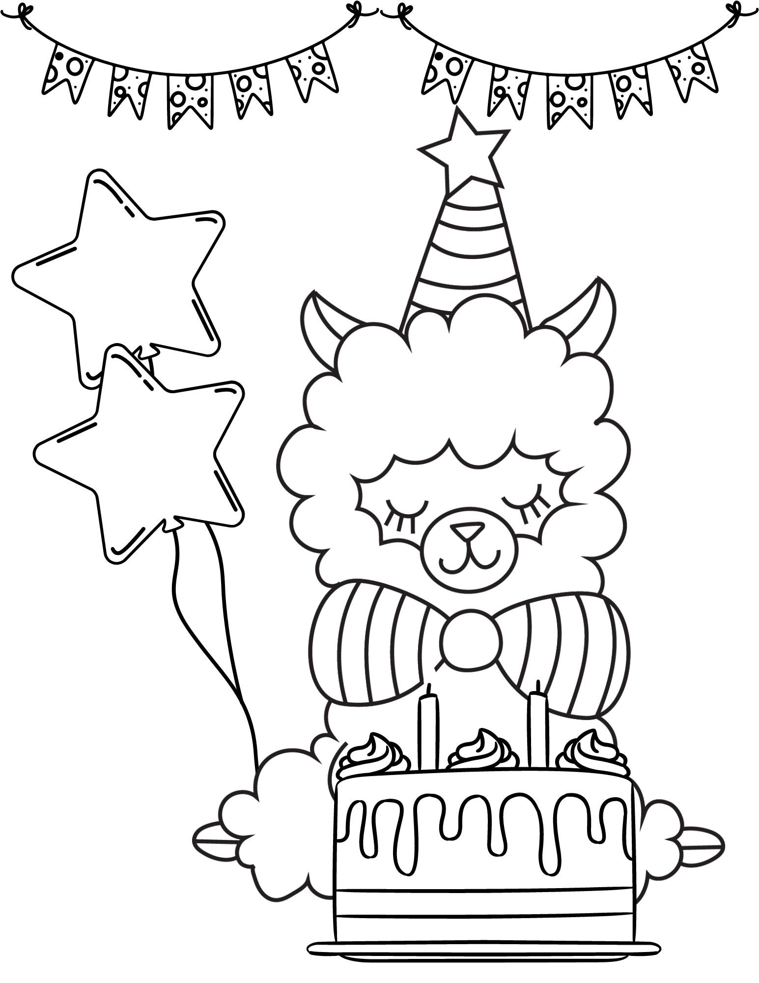 Happy Birthday Coloring Pages, Happy Birthday Printables, Happy ...