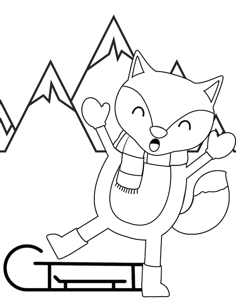 Winter Coloring Pages, Winter PDF Coloring, Winter Printables, Winter