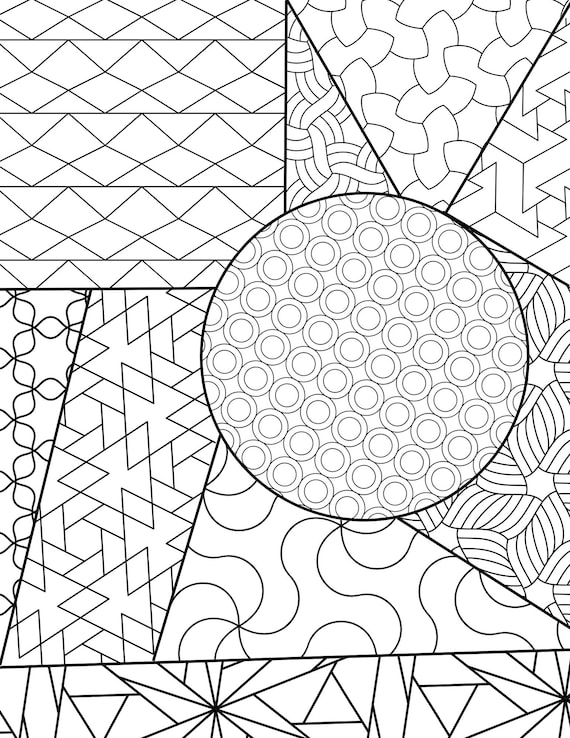 Geometric Coloring Pages For Teens