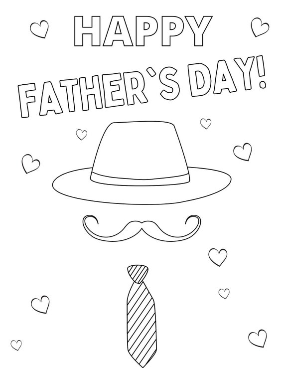 Father's Day Coloring Page Father's Day Printables 