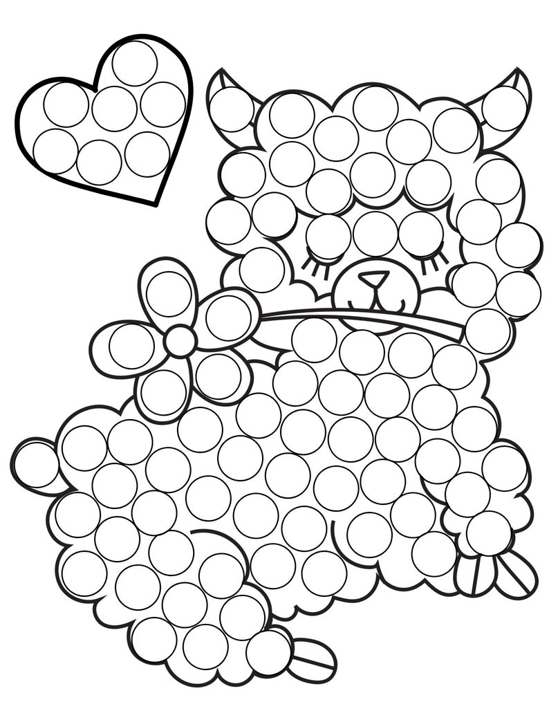 Valentine s Day Dot Marker Coloring Pages Do A Dot Valentines Painting Valentines Printable
