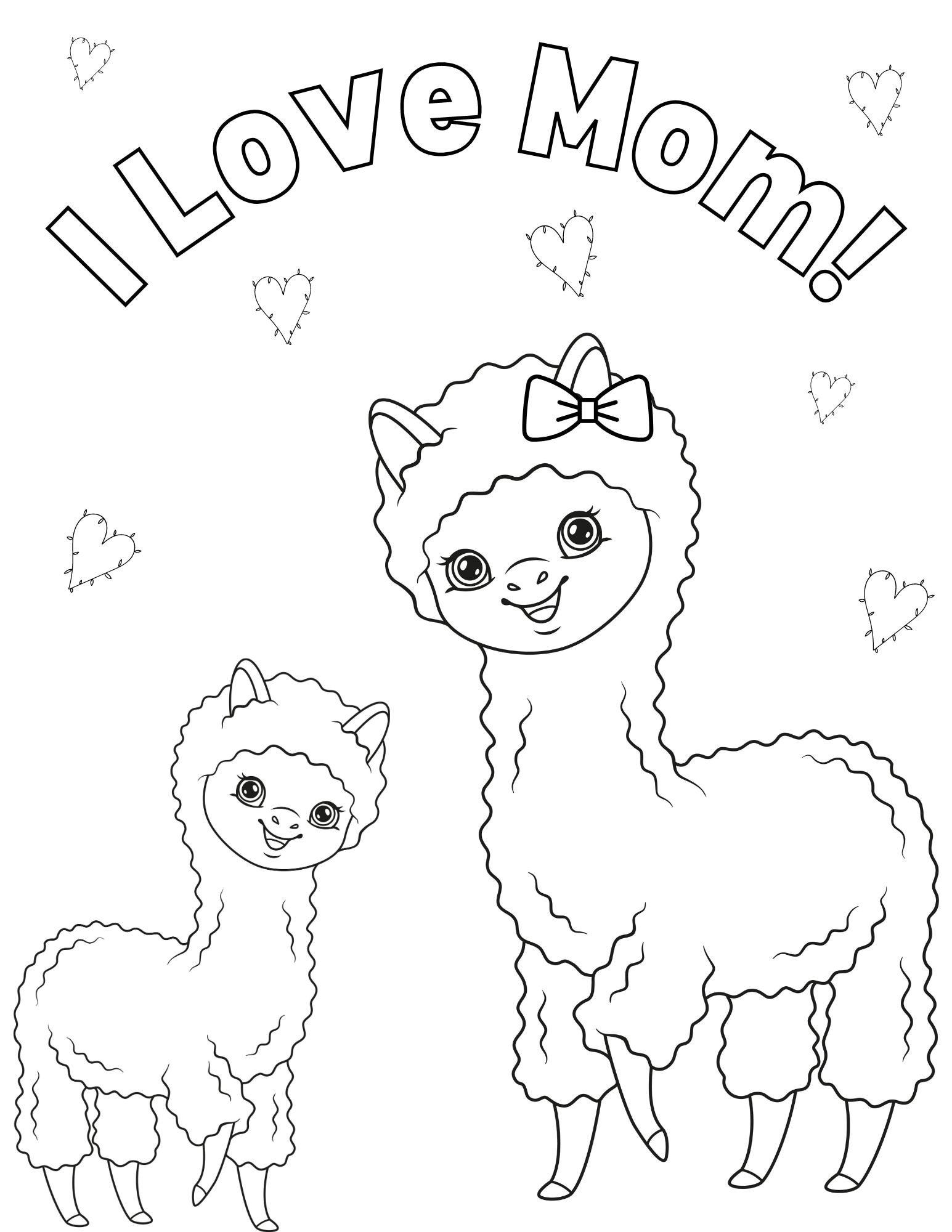 Mother's Day Coloring Page, Mother's Day Printables, Mother's Day ...