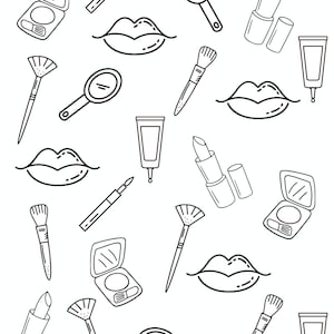 Make up Coloring Pages for Kids, Make up Printables, Make up Day Sheet ...