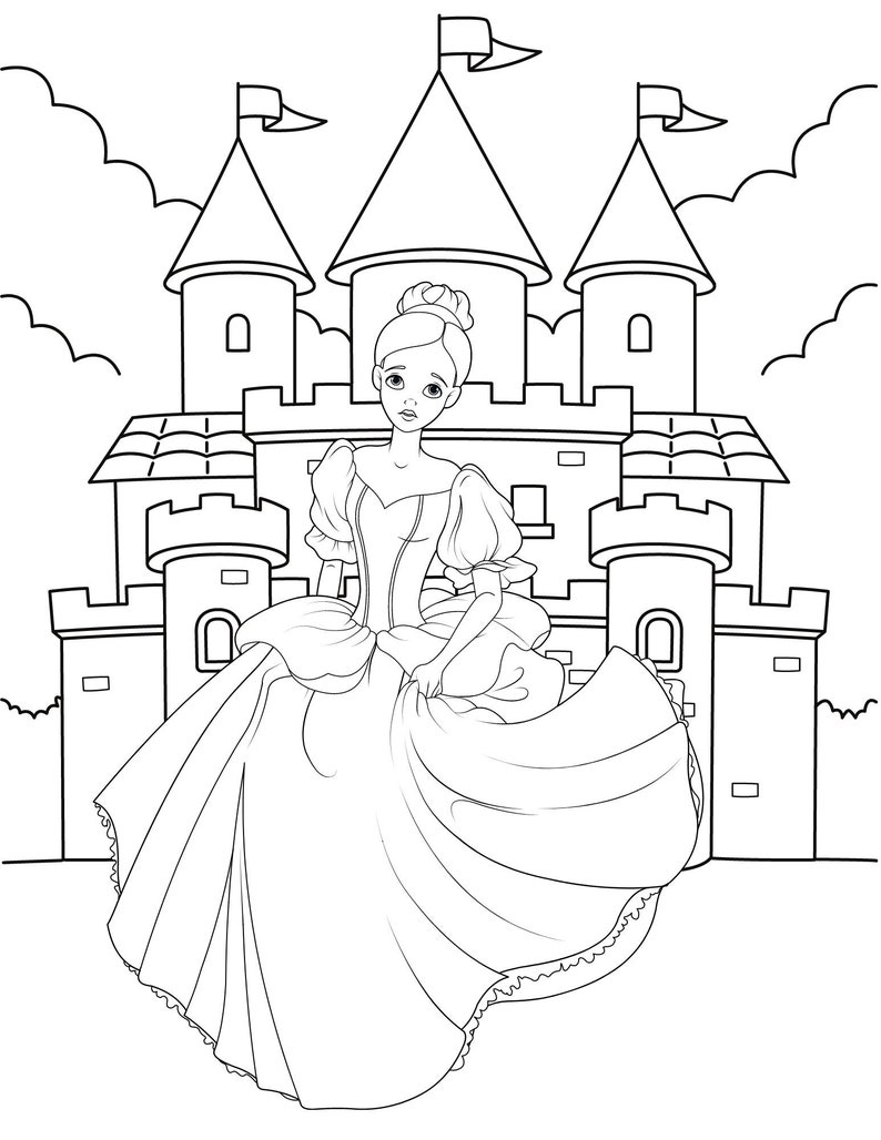 Princess Coloring Pages, Princess Printables, Princess Sheets, Princess ...
