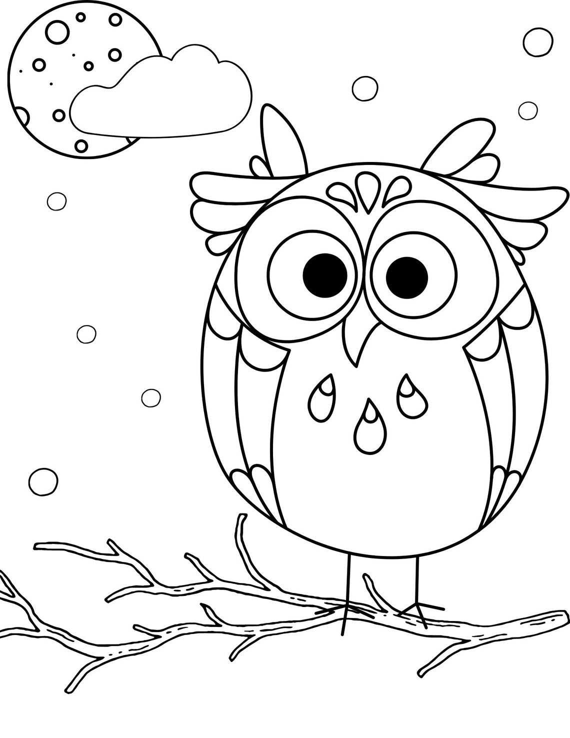 Owl Coloring Pages, Owl PDF Coloring Owl Printables, Owl Coloring ...
