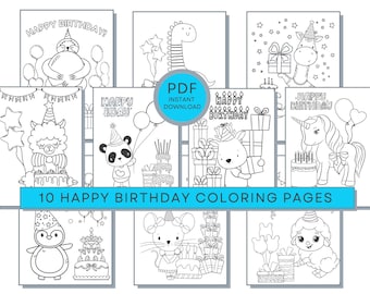 Happy Birthday Coloring Pages, Happy Birthday Printables, Happy Birthday Coloring Sheets, Happy Birthday Coloring PDF, Happy Bday Coloring