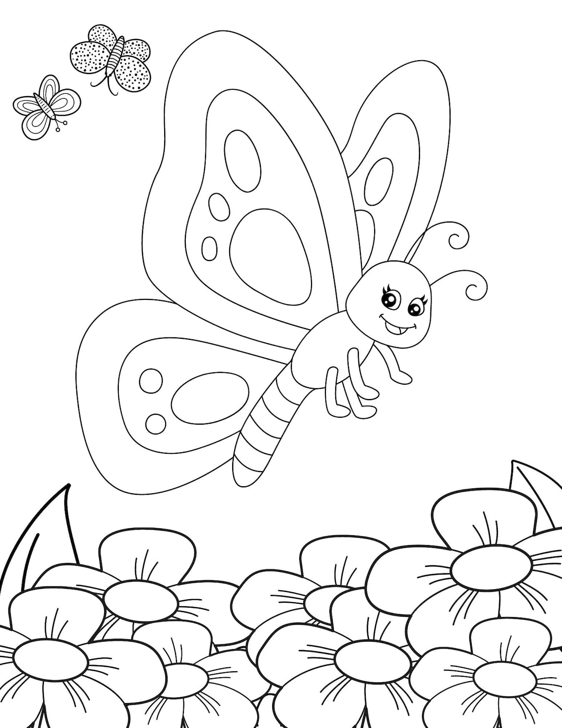 Bugs Coloring Pages, Bee PDF, Butterfly Printables, Spider Coloring