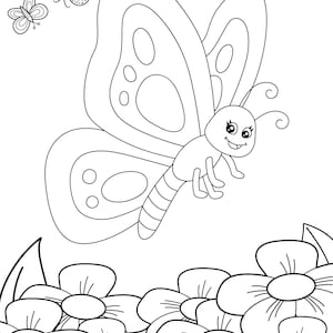 Bugs Coloring Pages, Bee PDF, Butterfly Printables, Spider Coloring ...