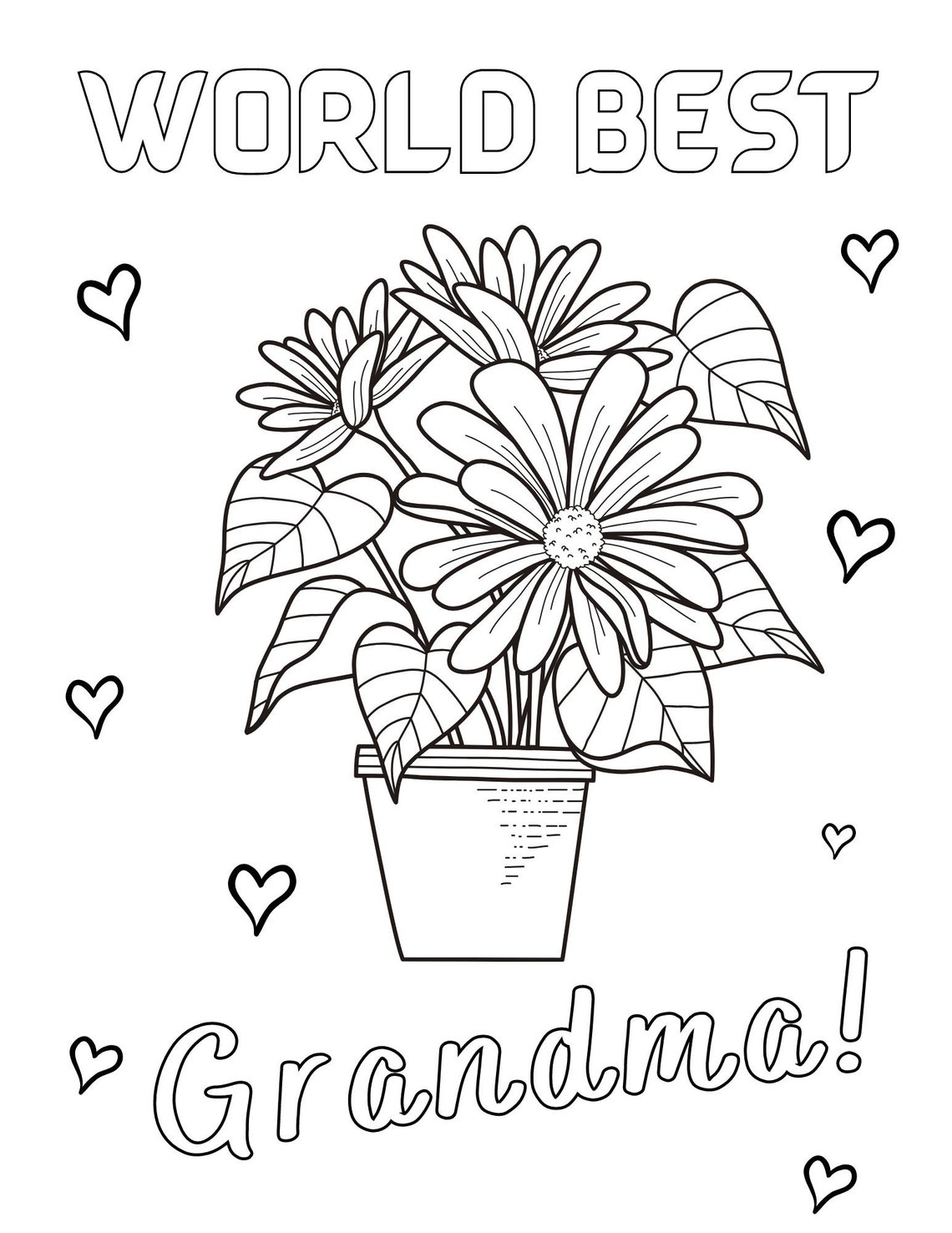 Mother's Day Coloring Page, Mother's Day Printables