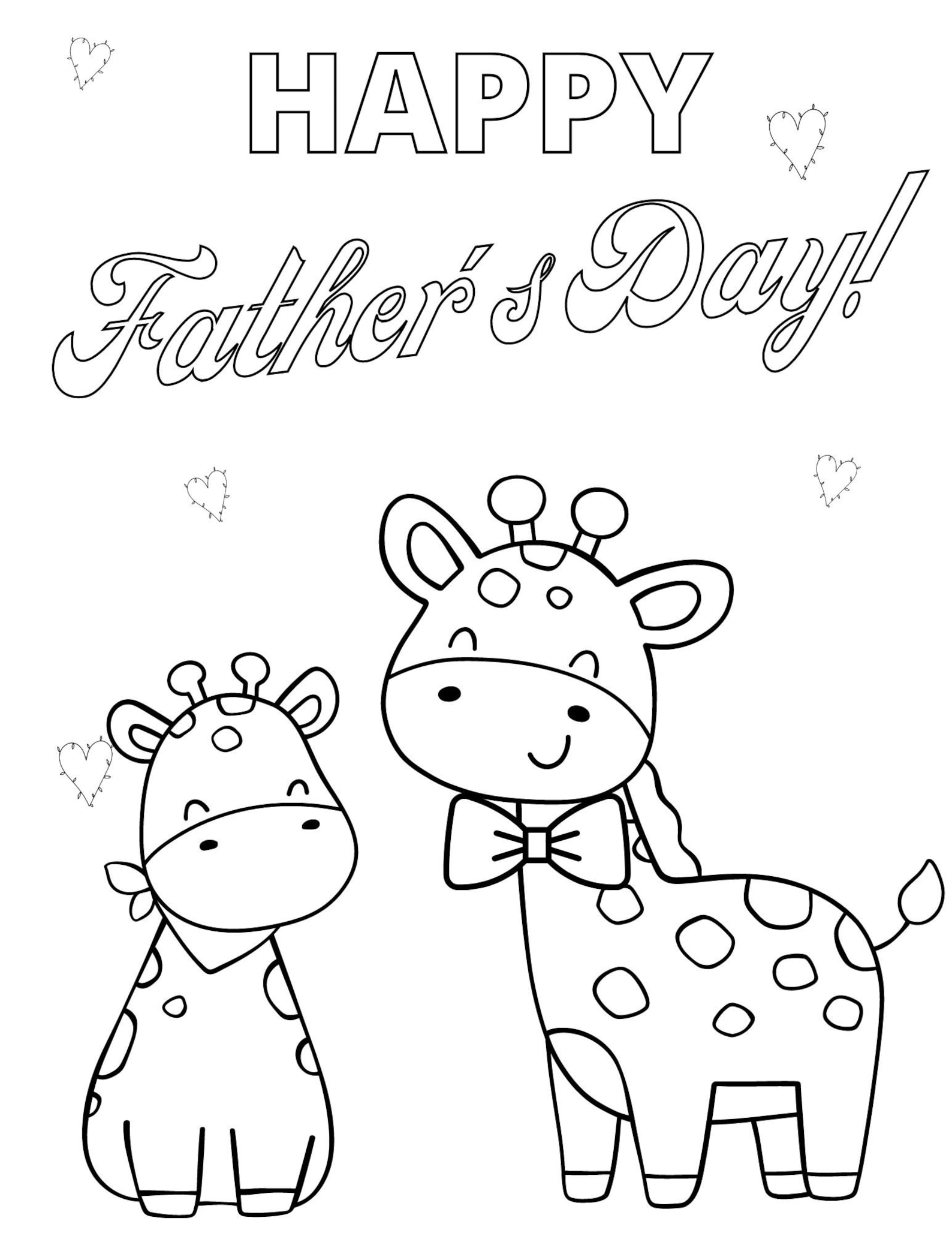 Father's Day Coloring Page, Father's Day Printables, Father's Day