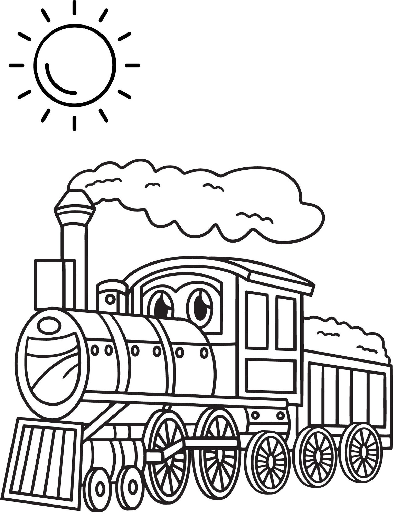 Trains Coloring Pages Boys Coloring Trains PDF Trains - Etsy