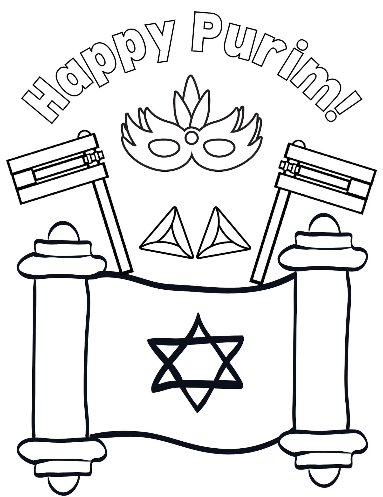 Purim Coloring Pages, Purim Printables, Jewish Coloring Pages, Jewish