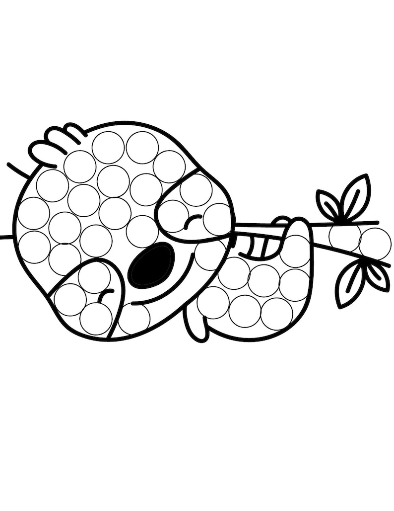 Animals Dot Marker Coloring Pages, Animals Dot Marker Printables ...