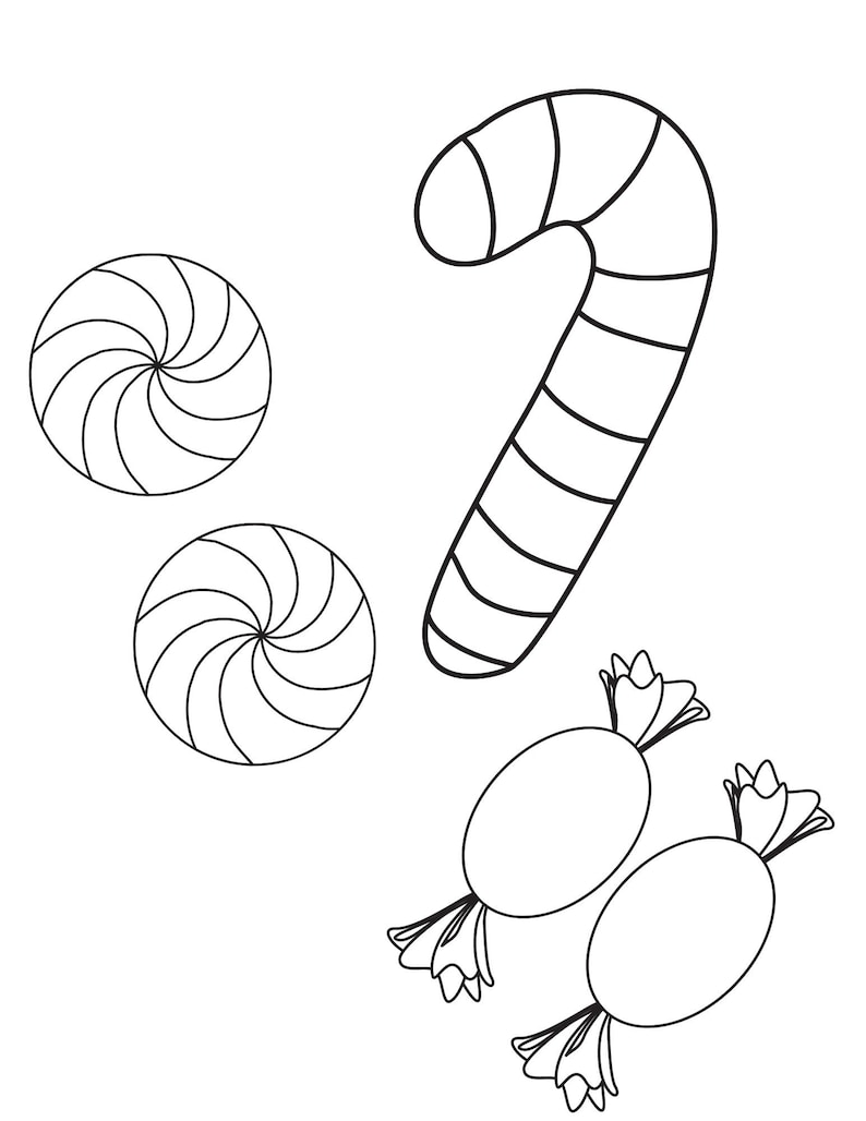 Candy Coloring Pages, Printable Candy Coloring Sheets, Lollipops ...