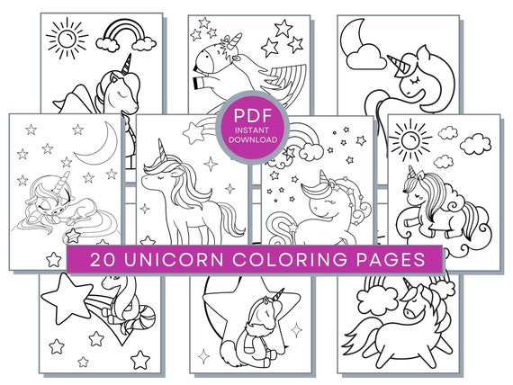 Unicorn Coloring Pages For Kids, Unicorn Printables, Unicorn Sheet, Unicorn Print, Coloring Pages For Girls, Unicorn Coloring Book