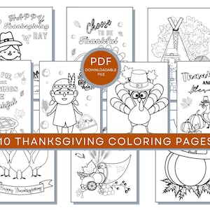 Thanksgiving Coloring Pages, Thanksgiving PDF, Thanksgiving Printables, Fall Coloring Pages, Happy Thanksgiving Coloring, Turkey Coloring