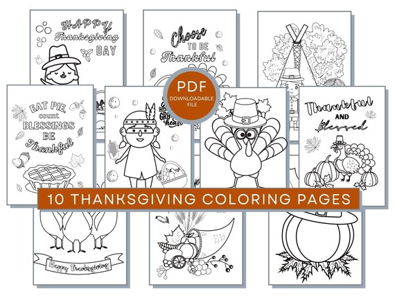 Thanksgiving Coloring Pages, Thanksgiving PDF, Thanksgiving Printables, Fall Coloring Pages, Happy Thanksgiving Coloring, Turkey Coloring