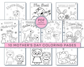 Mother's Day Coloring Page, Mother's Day Printables, Mother's Day Sheets, Mother's Day Coloring Book For Kids, Happy Mother's Day Coloring