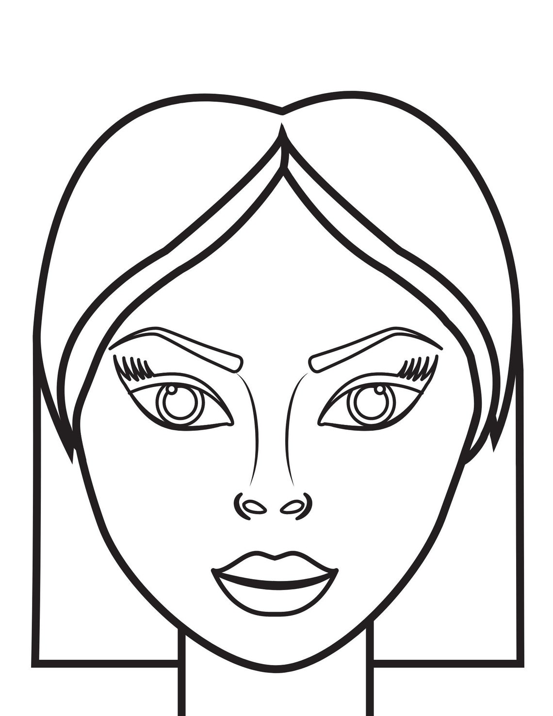 Make up Coloring Pages for Kids, Make up Printables, Make up Day Sheet ...