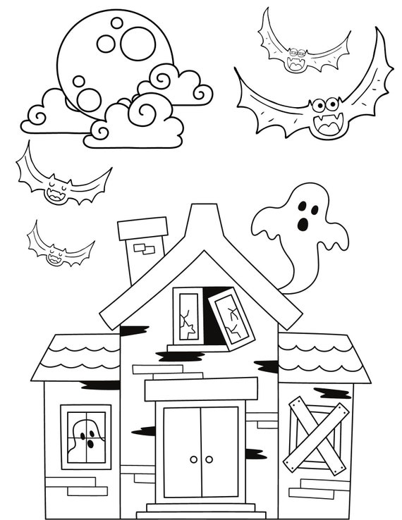 Partilho aqui uns desenhos para pintar no Halloween. Podem fazer o download  de t…