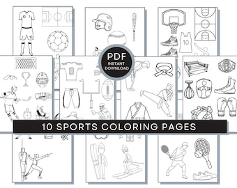 Sport kleurplaten, sport PDF, sport printables, sport kleurplaten, sportactiviteitenbladen, sportprint, voetbalkleuren