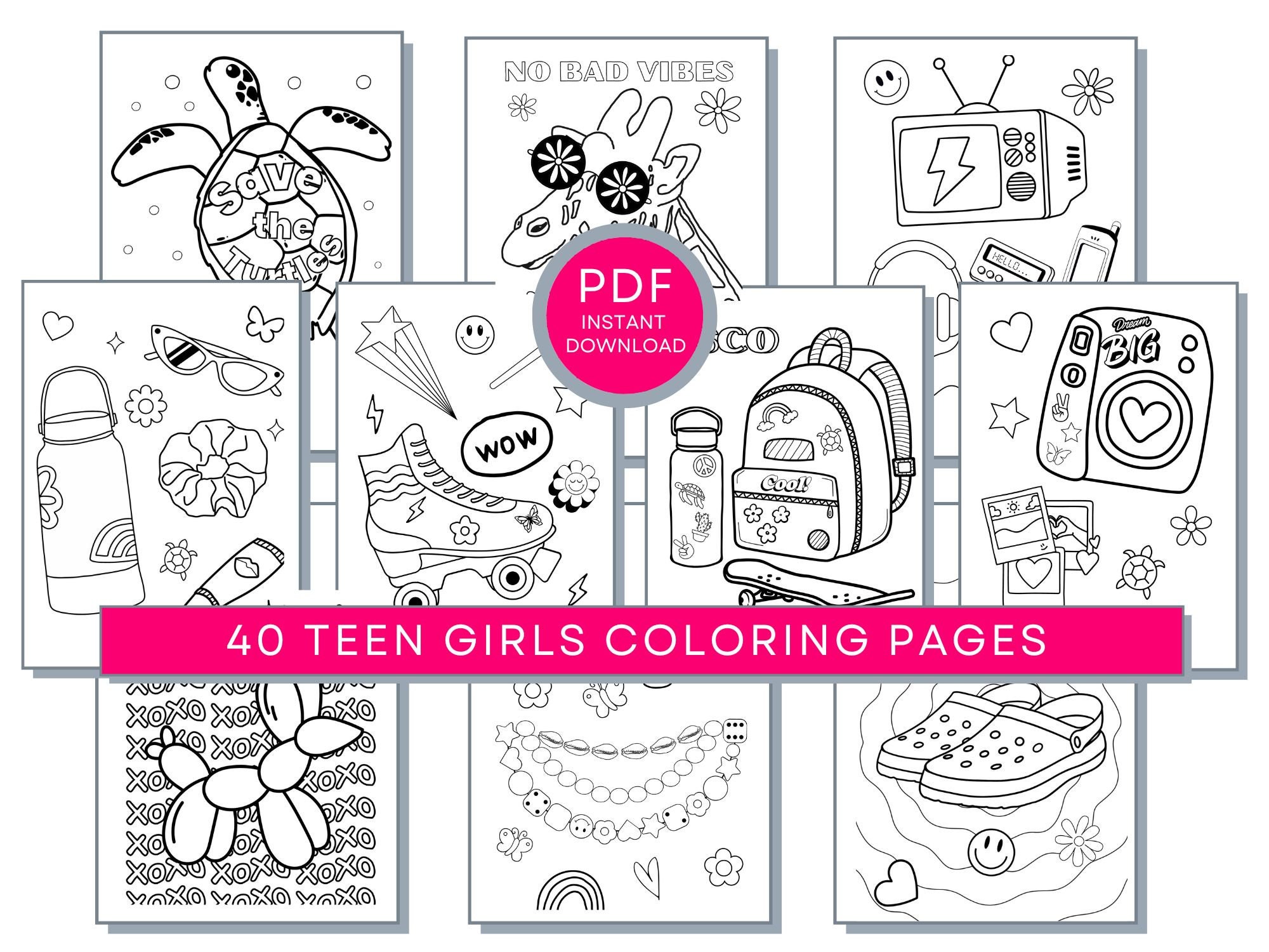 Patterns Coloring Book for Kids: Cute and Playful Patterns for Kids Ages  6-8, 9-12, Fun and Easy Coloring Pages in Cute Style. 