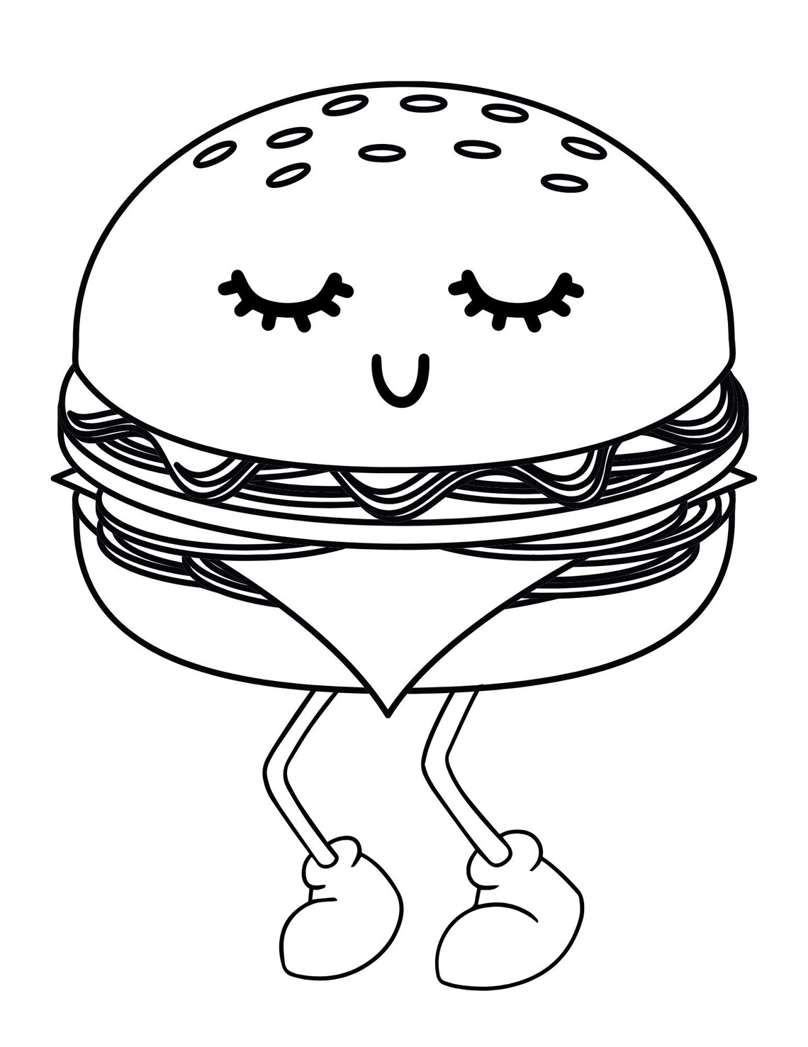 Cute Food Coloring Pages Kawaii Food Printable Funny Pizza Coloring cute-food-coloring-pages-kawaii-food-printable-funny-pizza-coloring