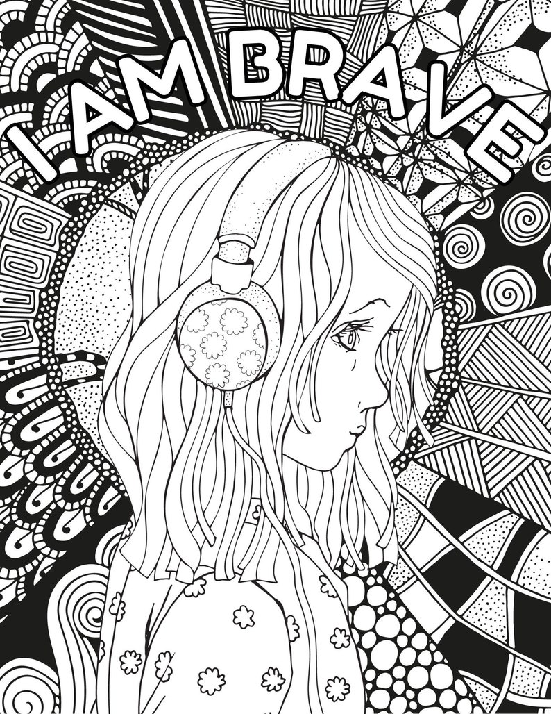 Teens Self Care Coloring Pages, Teens Inspirational Quotes Coloring ...