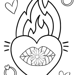 Preppy Coloring Pages, Teens Coloring Pages, Preppy Aesthetic Coloring, Teen Printables, Teen PDF Coloring, Teen Girl Coloring image 8