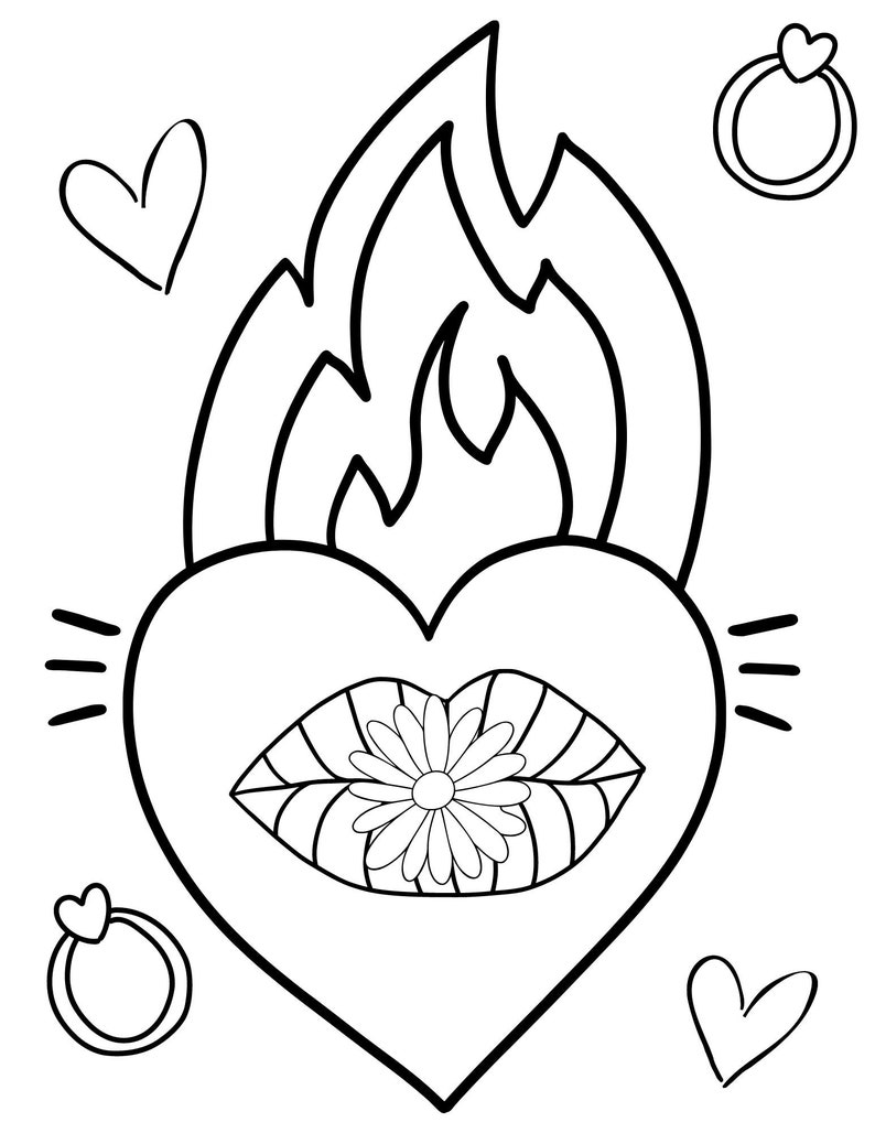 Preppy Coloring Pages, Teens Coloring Pages, Preppy Aesthetic Coloring, Teen Printables, Teen PDF Coloring, Teen Girl Coloring image 8