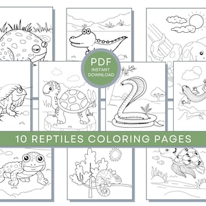 Reptile Coloring Pages, Reptile Printables, Reptile Coloring Sheets, Crocodile Coloring Pages, Reptile Activity Page, Reptile Downloadable