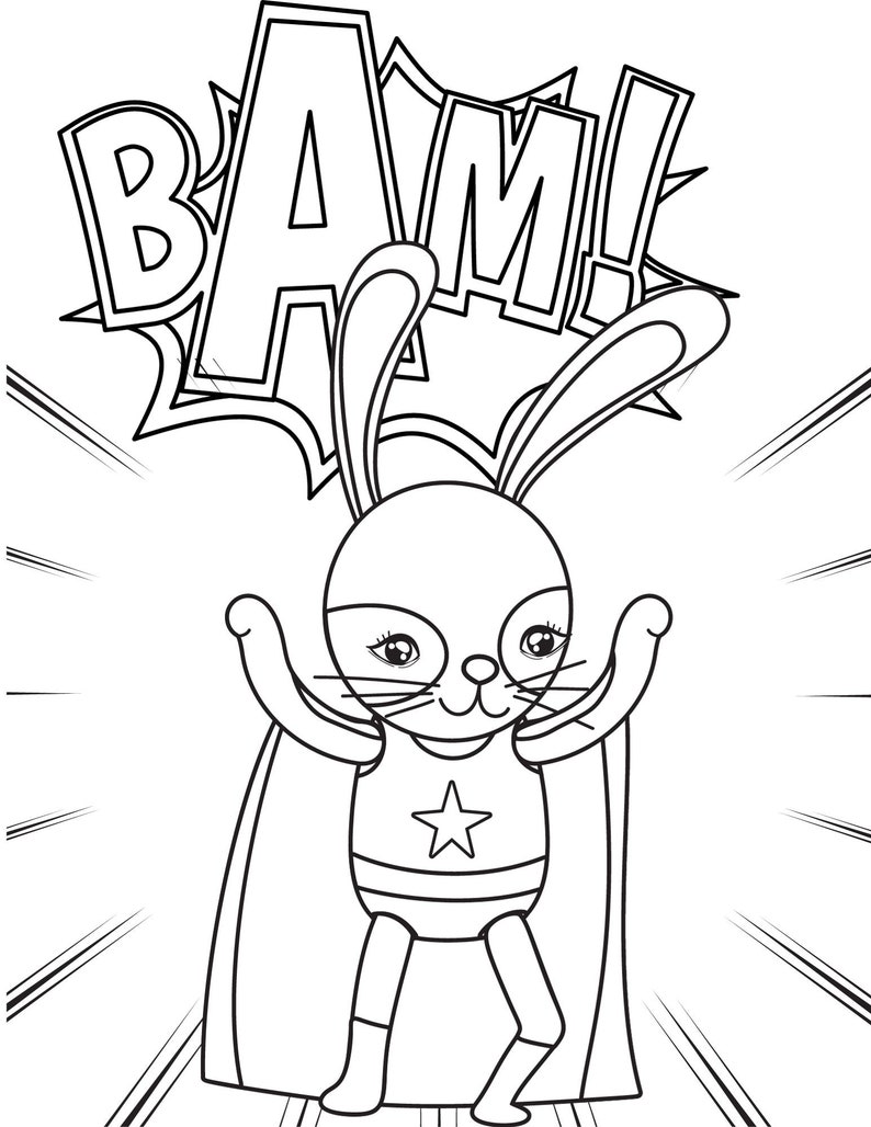 Superhero Coloring Pages, Superhero PDF, Superhero Printables, Super