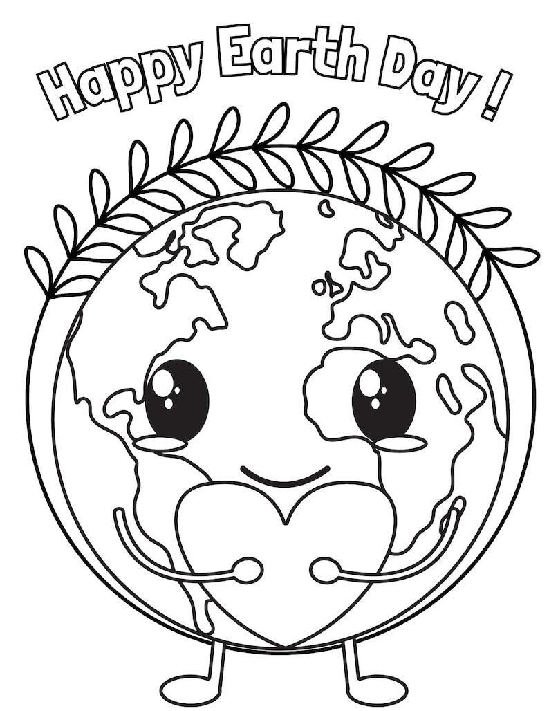 Earth Day Coloring Page, Earth Day Printables, Earth Day Sheets, Earth