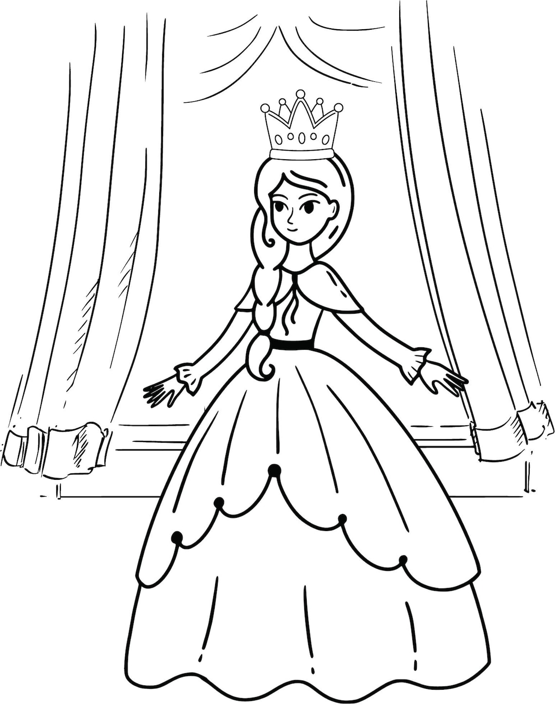 Princess Coloring Pages, Princess Printables, Princess Sheets, Princess ...