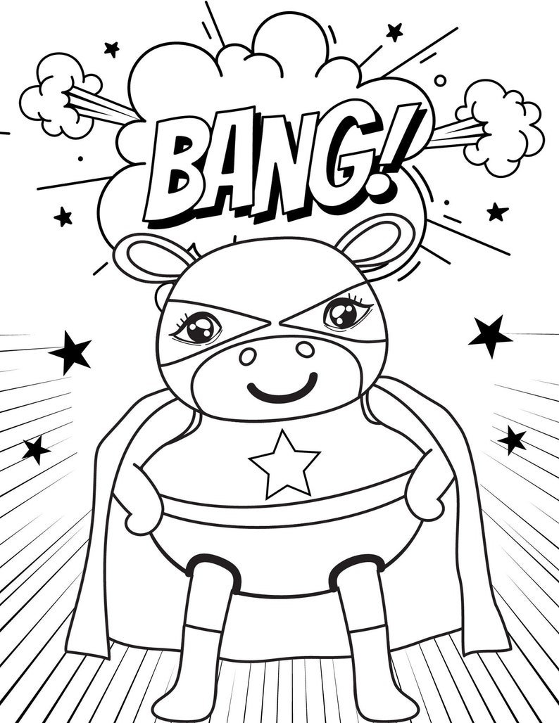 Superhero Coloring Pages, Superhero PDF, Superhero Printables, Super
