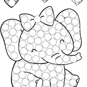 Valentine's Day Dot Marker Coloring Pages, Do a Dot Valentines Painting ...