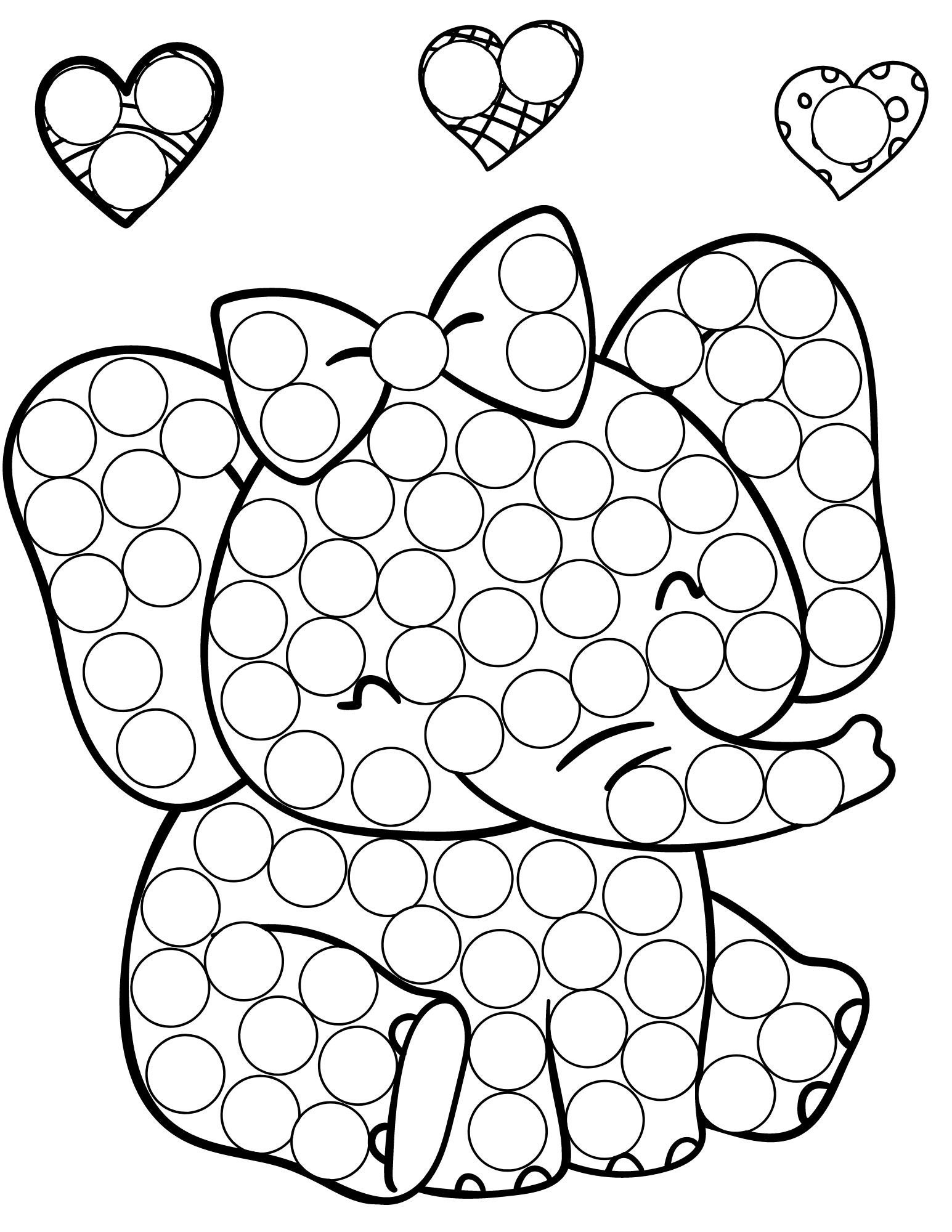 Valentine s Day Dot Marker Coloring Pages Do A Dot Valentines Painting Valentines Printable