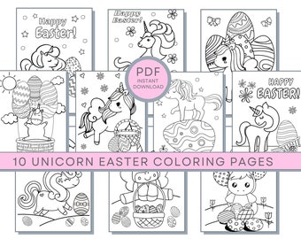 Unicorn Easter Coloring Pages, Easter Coloring, Easter Printables, Unicorn Coloring Pages, Good Friday Coloring Pages, Easter Activity Page
