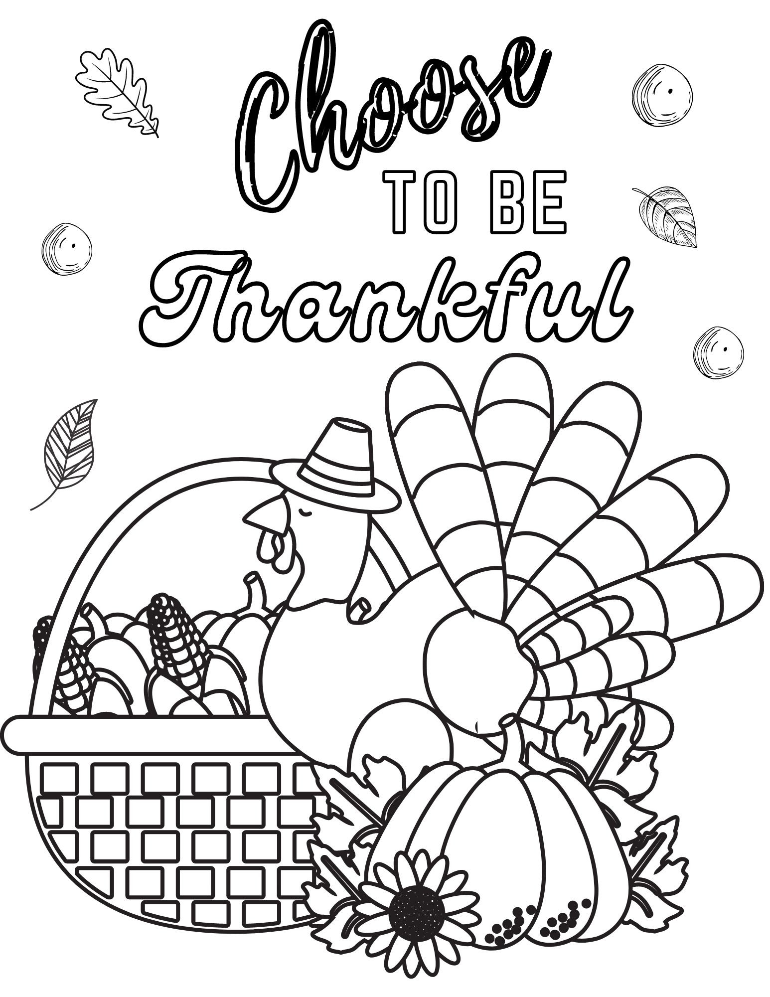 Thanksgiving Coloring Pages, Thanksgiving PDF, Thanksgiving Printables ...