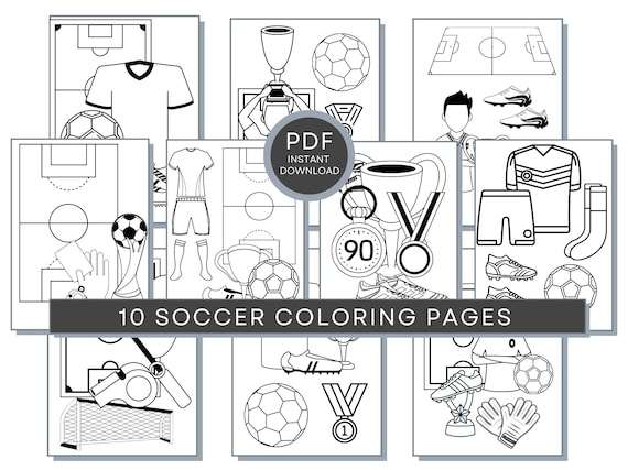 Soccer Coloring Pages, Soccer PDF, Soccer Printables, Soccer Coloring Pages, Soccer Activity Sheets, Soccer Print, Football Coloring Pages