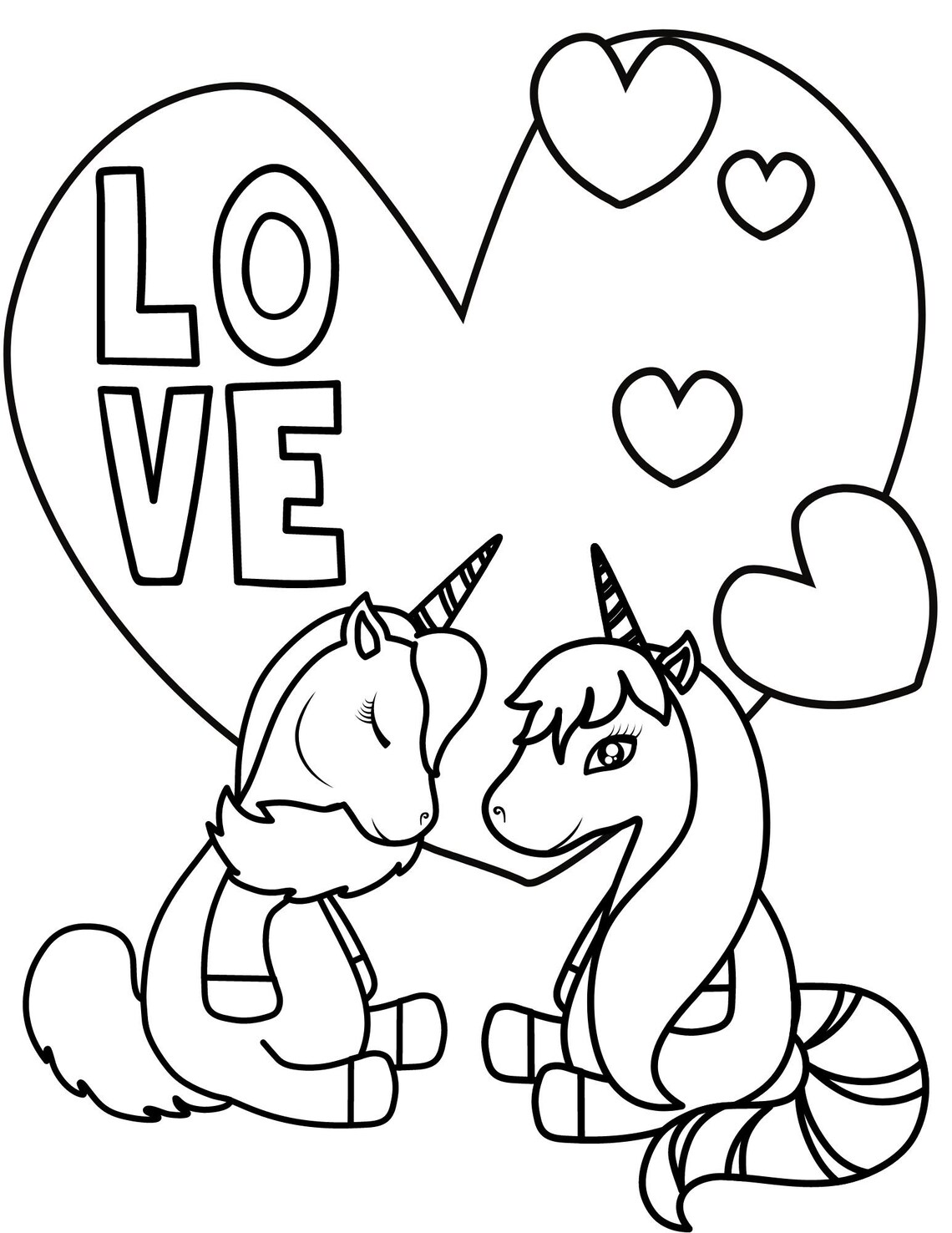 10 Unicorn Valentines Day Coloring Pages Coloring Valentines Etsy