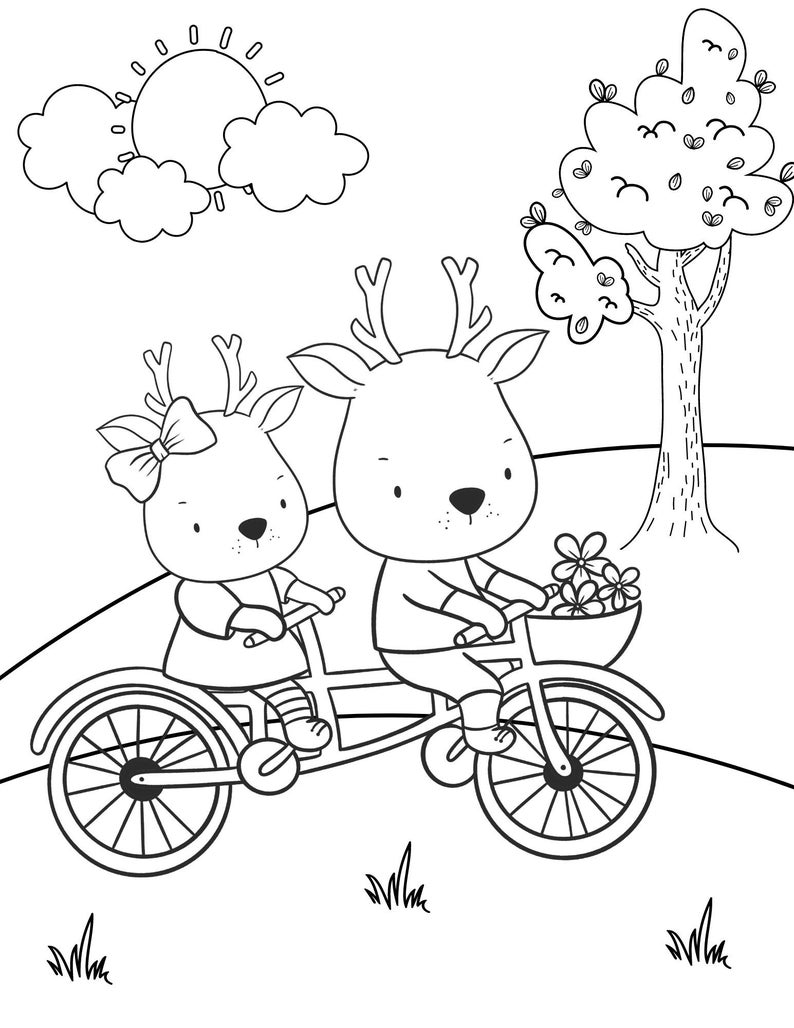 Spring Coloring Pages Spring PDF Spring Printables Spring Etsy