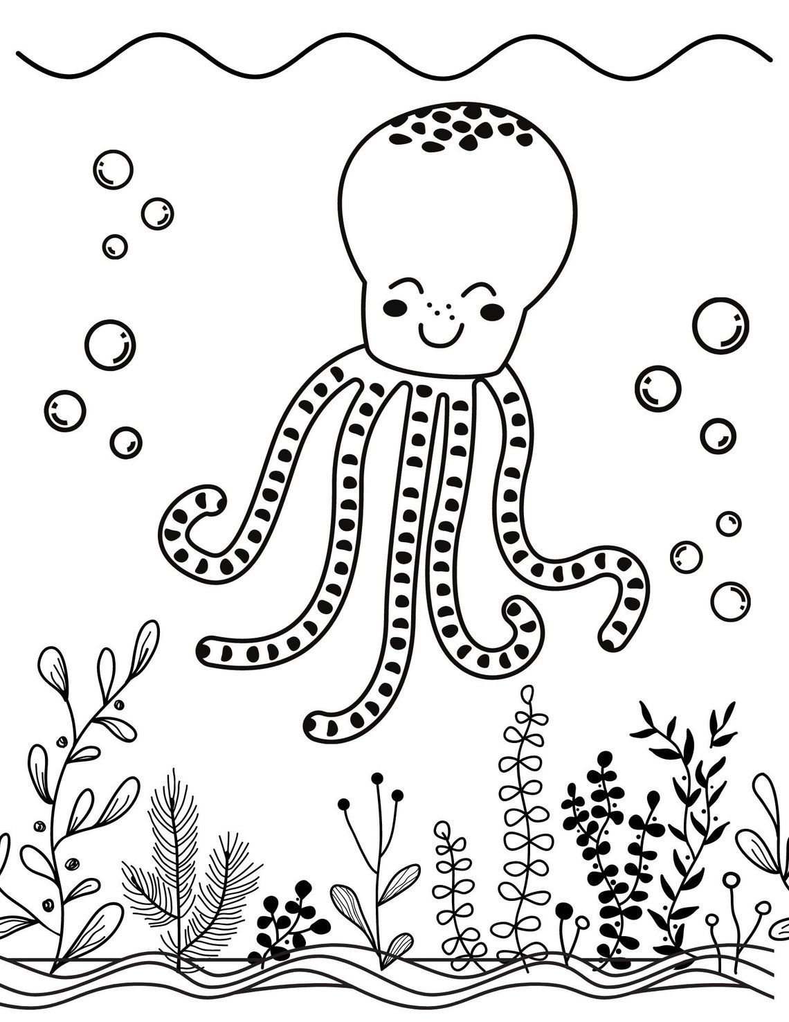 Under the Sea Coloring Pages Sea Life Coloring Ocean - Etsy