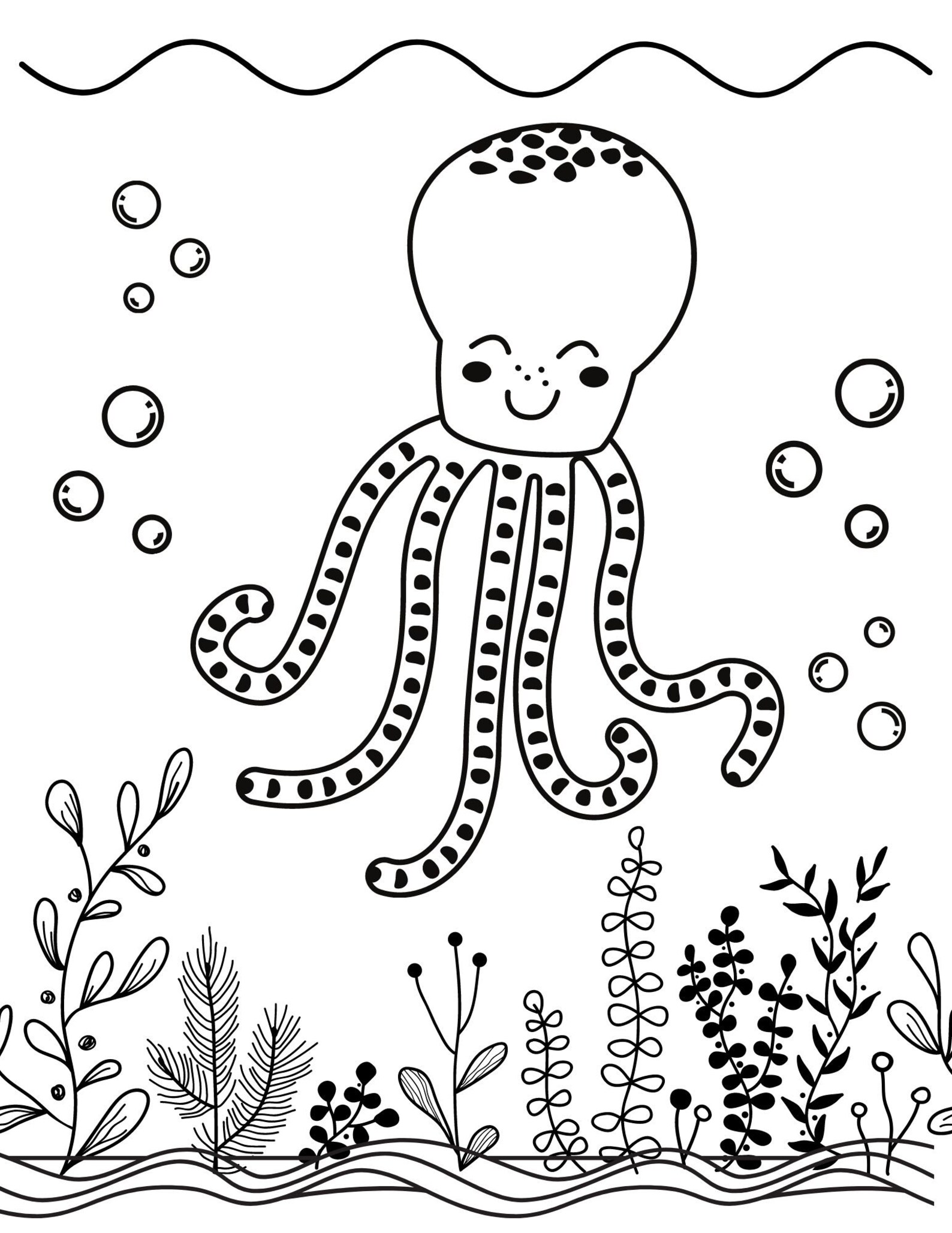 Under The Sea Coloring Pages Sea Life Coloring Ocean Etsy Canada