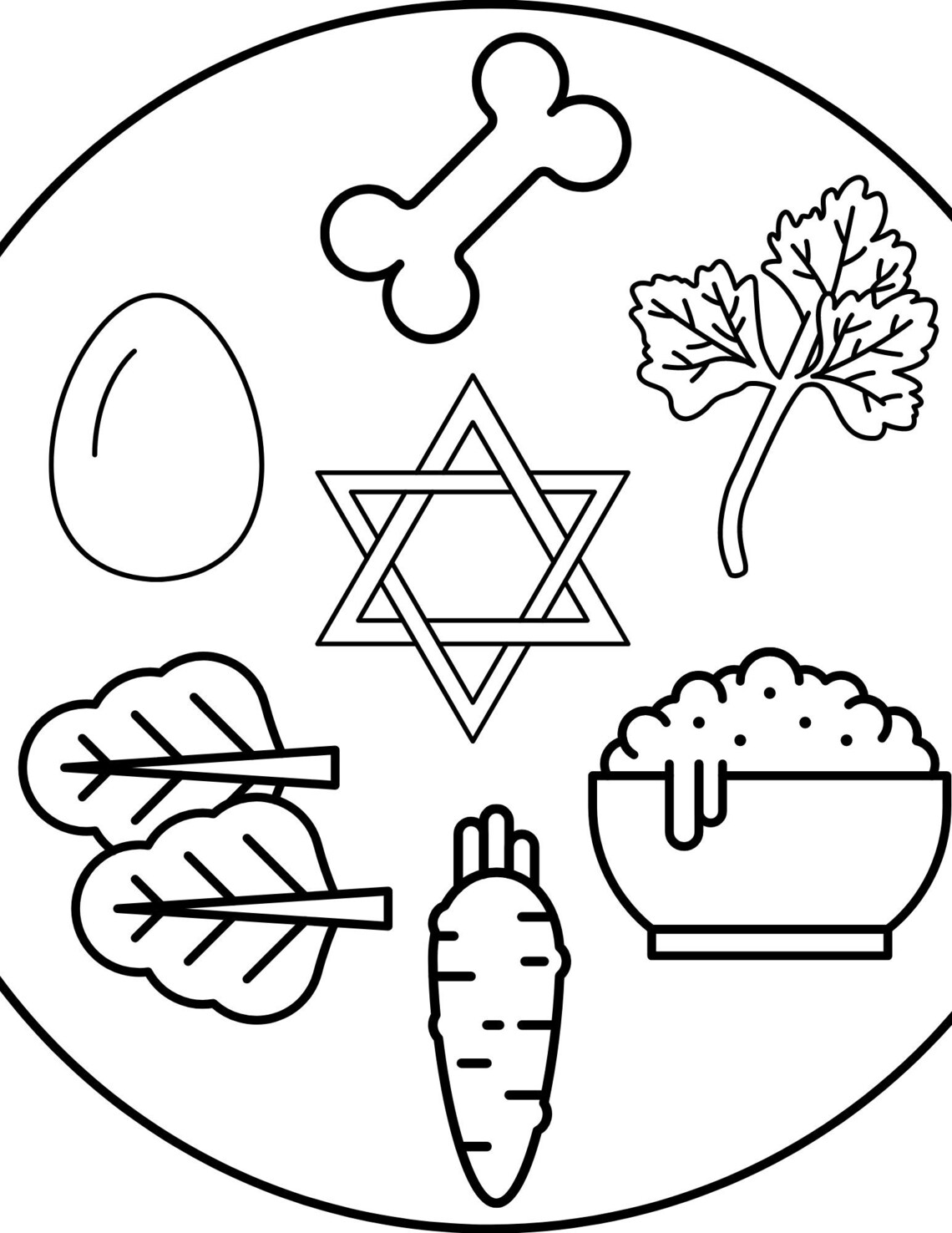 Passover Coloring Pages Passover Printables Jewish Coloring Etsy