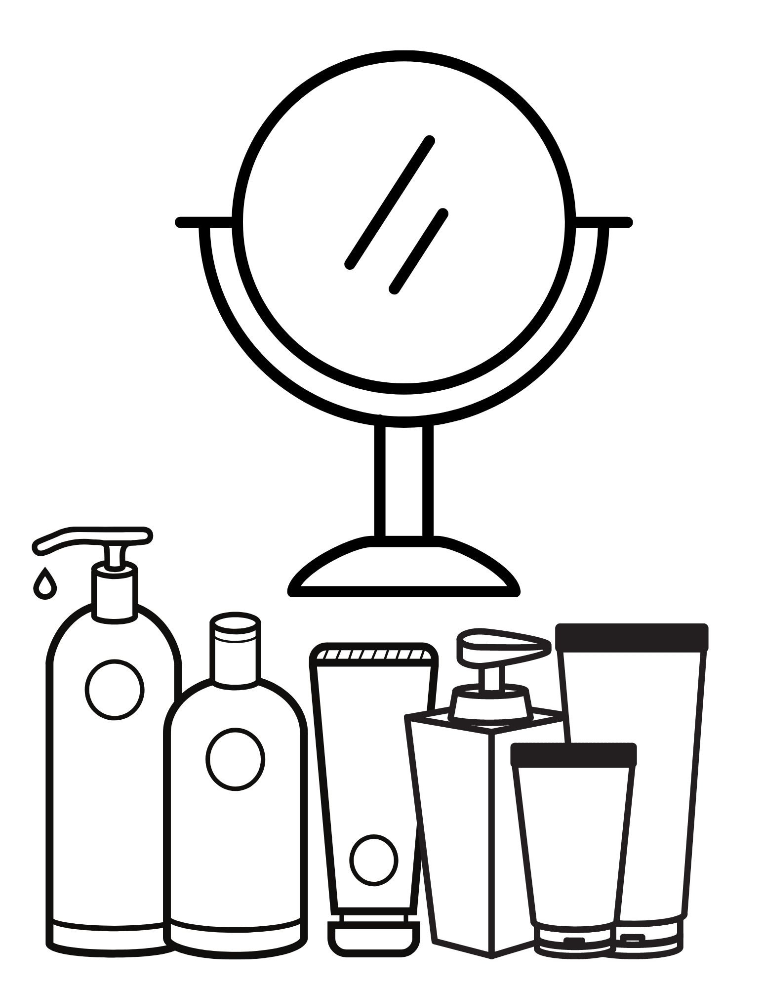 Make up Coloring Pages for Kids, Make up Printables, Make up Day Sheet