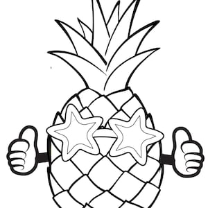 Cute Fruit Coloring Pages, Kawaii Food Printable, Funny Fruits Coloring Page, Funny Food Coloring Page, Cute Food Coloring, Kawaii Fruit image 10
